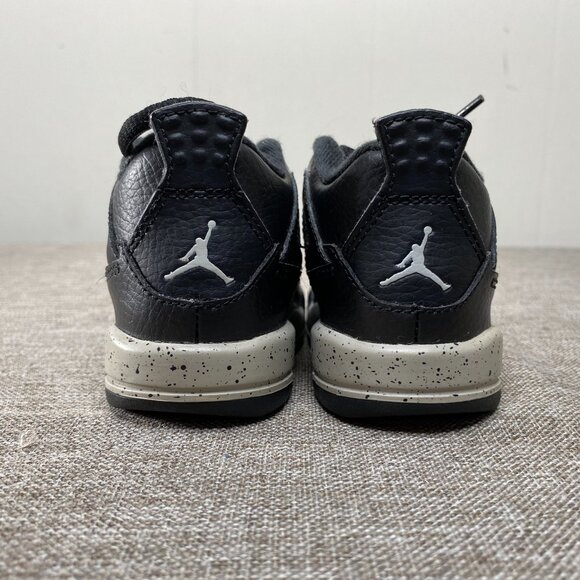 Nike Jordan 4 Retro (TD) 4C Black/Tech Grey-White 707432-003 - Picture 4 of 11